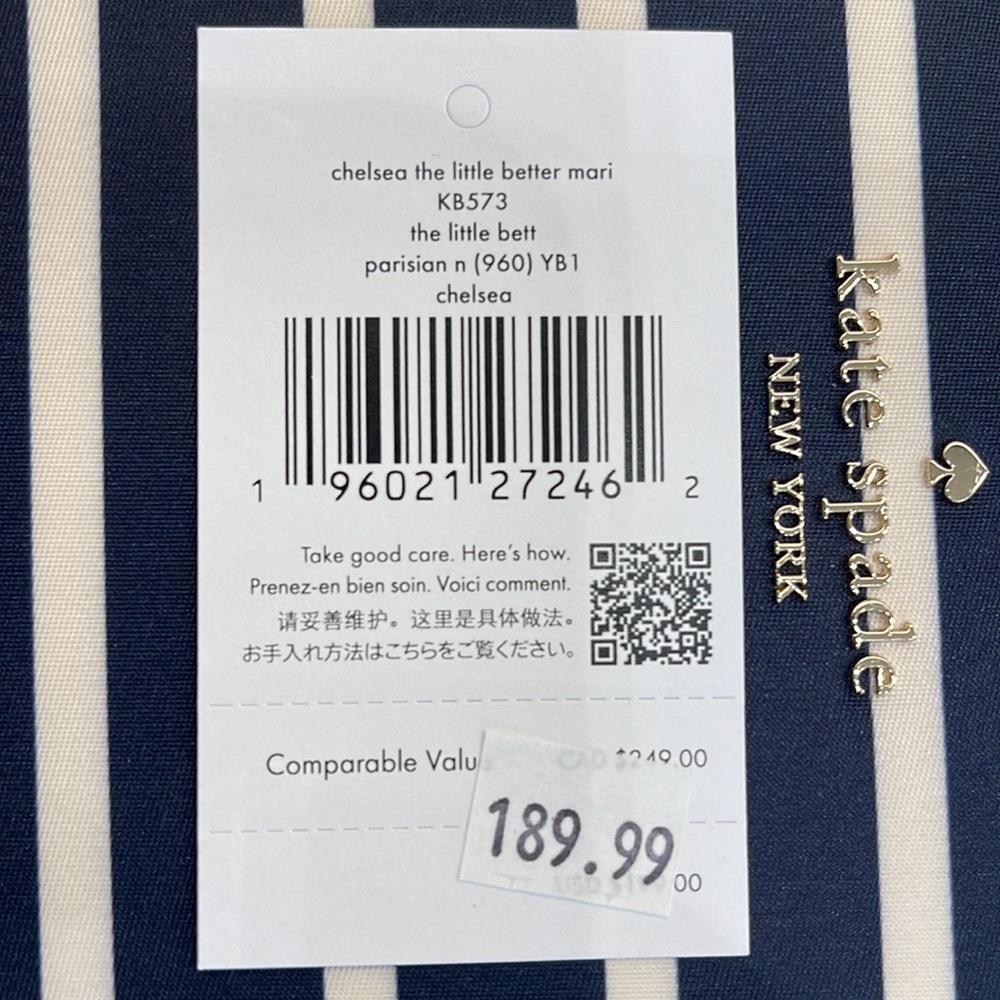 Kate Spade Chelsea Nylon Large Continental Wallet
Color: Parisian Night 
NWT - Picture 12 of 16